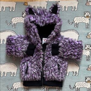 Girls Appaman Purple Furry Jacket with Hood